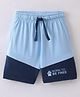 Fido Cotton Jersey Knee Length Shorts Born To Be Free Printed - Blue