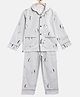 Cherry Crumble By Nitt Hyman Fill Sleeves Penguin  Printed Night Suit - Grey