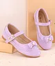 Cute Walk by Babyhug Buckled Closure Ballerina With Bow & Pearl Applique- Purple