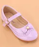 Cute Walk by Babyhug Buckled Closure Ballerina With Bow & Pearl Applique- Purple