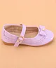 Cute Walk by Babyhug Buckled Closure Ballerina With Bow & Pearl Applique- Purple