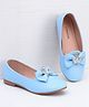 Pine Kids Slip On Ballerina With Bow Applique - Blue