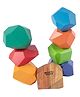 NESTA TOYS Wooden Stone Balancing Blocks Rainbow Stacking Sensory Toy 8 Pcs - Multicolour