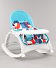 Play Nation Newborn To Toddler Portable Baby Rocker With Food Tray and Music Vibration with Toys -Blue