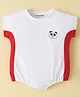Kookie Kids Half Sleeves Onesie Panda Print- White