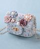 Hola Bonita Sling Bag with Flower Applique - Blue