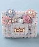 Hola Bonita Sling Bag with Flower Applique - Beige