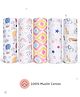 ZOE 100% Cotton Muslin Multipurpose Swaddle Wrap Pack of 5 Abstract Print- Multicolour| Adjustable Design| Soft Breathable Fabric| Gentle of Baby's Skin| Comfortable Warm and Soothing| Machine washable| Lightweight & Travel Friendly| New Born Gifting
