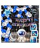 Puchku Premium Happy Birthday Combo KIT  Space Foil balloon Set for first 1st birthday Theme boy kids Pack of 65  Multicolor