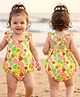 Babyhug 100% Cotton Interlock Knit Sleeveless Onesie Fruits Print - Multicolor