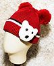 Tipy Tipy Tap Teddy Face Detailed  Cap - Maroon