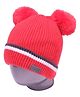 Tipy Tipy Tap Striped Design & Pom Pom Detailed Cap - Red