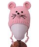 Tipy Tipy Tap Mouse Face Detailed Tie Up  Cap - Pink-  Diameter 40 Cms