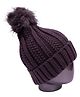 Tipy Tipy Tap Abstract Design & Pom Pom Applique Detailed Cap  - Grey