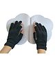 Tipy Tipy Tap Solid Two Fingers Cut School Gloves - Black
