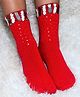 Tipy Tipy Tap Sequin & Heart Embellished Socks -Red