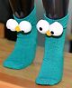 Tipy Tipy Tap Eyes Applique Detailed Socks - Green
