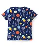 Babyhug 100% Cotton Single Jersey Knit Half Sleeves T-Shirt & Shorts Set Basketball Print - Blue & Yellow