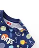 Babyhug 100% Cotton Single Jersey Knit Half Sleeves T-Shirt & Shorts Set Basketball Print - Blue & Yellow