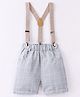 Kookie Kids Shorts with Suspender Solid Colour - Grey