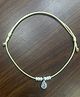 DARSHRAJ 925 Sterling Silver Cut Stone Thread Anklet|Nazariya For Baby Girls & Baby Boys Fully Adjustable Anklet|Fashionable Threadwork Anklet - White