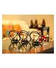 Hosley 3 Cup Decorative Tealight Holder with Gold Glass