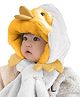 Babymoon Duck Detailed Winter  Fleece  Cap With Scarf - Yellow-  Diameter 46-54 Cms