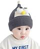 Babymoon Woolen Googly Eyes Winter  Cap - Grey-  Diameter 46-57 Cms