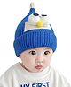 Babymoon Woolen Googly Eyes Winter  Cap - Dark Blue-  Diameter 46-57 Cms