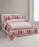 Uniqchoice Floral Printed King Size Bedsheet with 2 Pillow Cover - Beige