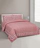 Uniqchoice Floral Printed King Size Bedsheet with 2 Pillow Cover - Pink