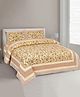 Uniqchoice Floral Printed King Size Bedsheet with 2 Pillow Cover - Yellow