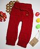 Shilpshakti Abstract Design Handmade  Woolen  Drawstring Pant - Red