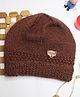 Shilpshakti Solid Handmade Woollen  Bubble Cap - Brown