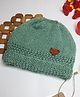 Shilpshakti Solid Handmade Woollen  Bubble Cap - Teal Green