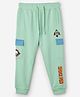 The Souled Store  TSS Originals  Space Theme Embroidered  Cotton Jogger -  Light green