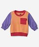 The Souled Store Full Sleeves TSS Originals Colour Blocked Cotton Sweatshirt - Multi Colour
