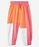 The Souled Store Colour Blocked Joggers - Pink Orange & White