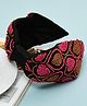 Funkrafts Hearts Bead Embroidered Hair Band - Pink