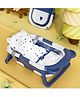 Bifoldable baby bath tub with cushion - Blue