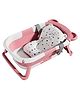 Bifoldable baby bath tub with cushion - Pink