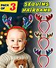 Fiddlerz Santa Hairband Combo Pack (3 Santa Headband) Christmas Party Props Gifts for Kids Boys Girls Christmas Decorations Items