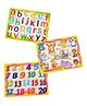 Toyshine Premium 3 in 1 Wooden Small ABC, Numbers 123 and Animals Puzzle Toy Educational and Learning Toy Model B - Multicolour