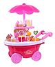 Toyshine Plastic Ice Cream Kitchen Play Cart Kitchen Set Toy with Lights and Music Small - Pink
