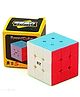 Rinish India 3x3 Sticker less Speed cube for Kids & Adults With Adjuster & Manual Magic Speedy Stress Buster Brainstorming Cube Puzzle Toy (Multi color)