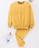 Nite Flite Full Sleeves Solid Coordinating Night Suit Set - Mustard Yellow