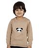 JoE Hazel Full Sleeves Pocket & Panda Design Detailed  Pullover - Beige