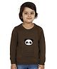 JoE Hazel Full Sleeves Pocket & Panda Design Detailed  Pullover - Brown