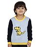 JoE Hazel Full Sleeves T Rex Dinosaur Design Detailed  Pullover - Navy Blue