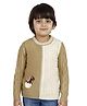 JoE Hazel Full Sleeves Baby Dinosaur & Cable Design Detailed  Pullover - Tan